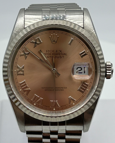 1995 Rolex Datejust 36MM Salmon Dial Jubilee Bracelet (16234)