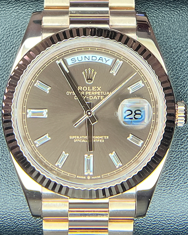 Rolex Day‑Date 40MM Brown Dial President Bracelet (228235)