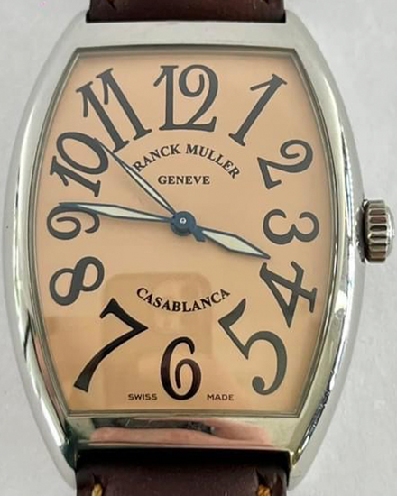 Franck Muller Casablanca Sunset 45MM Pink Dial Leather Strap (6850)