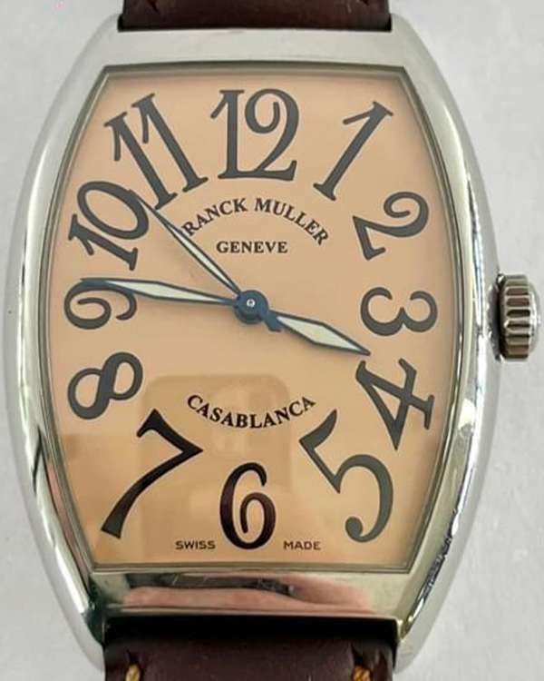 Franck Muller Casablanca Sunset 45MM Pink Dial Leather Strap (6850)