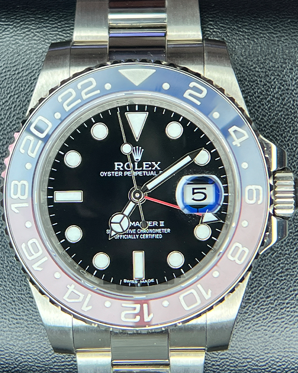 2017 Rolex GMT-Master II "Pepsi" 40MM Black Dial White Gold Oyster Bracelet (116719BLRO)