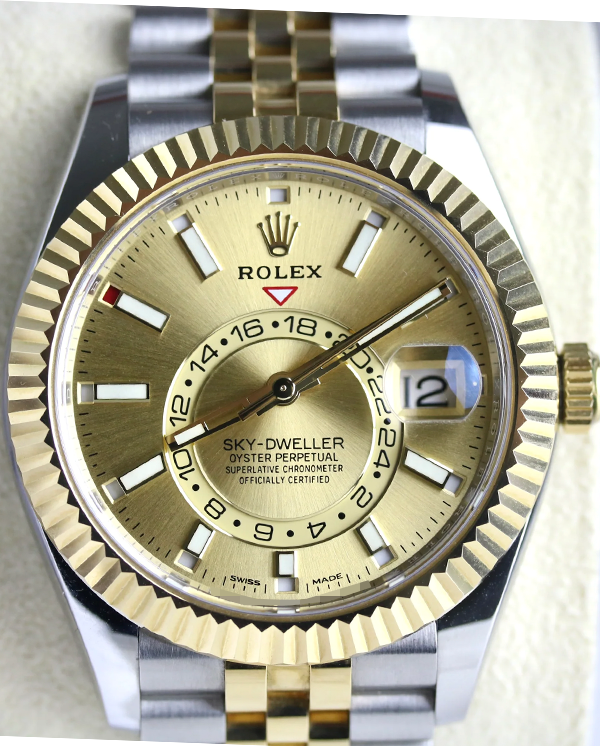 2023 Rolex Sky-Dweller 42MM Champagne Dial Two-Tone Jubilee Bracelet (326933)