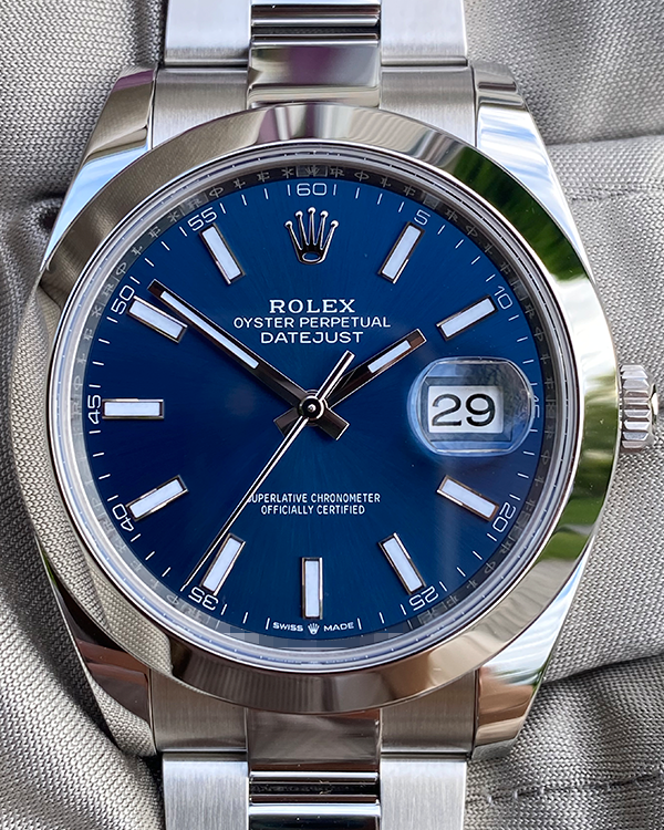 2024 Rolex Datejust 41MM Blue Dial Oyster Bracelet (126300)