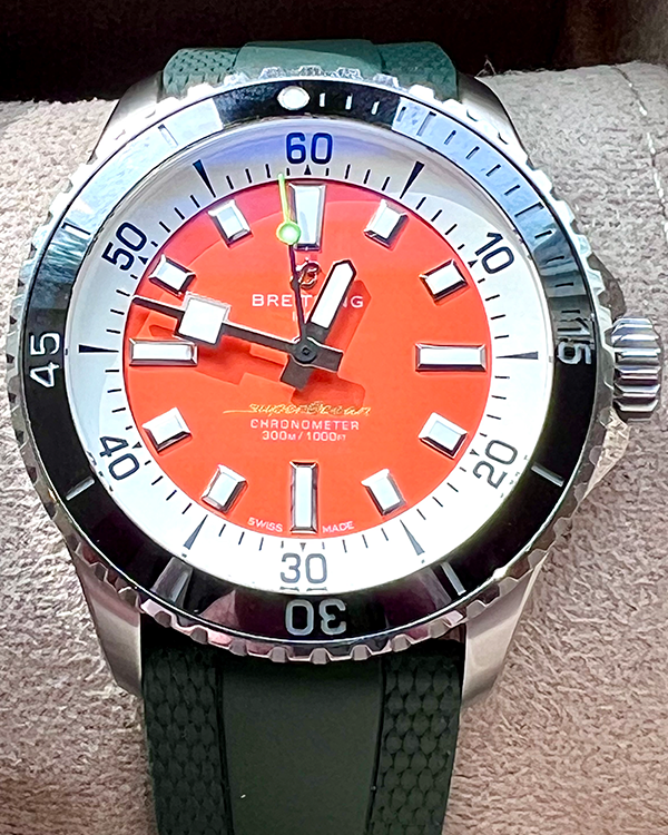 Breitling Superocean "Kelly Slater" L.E. 42MM Orange Dial Rubber Strap (A173751A1O151)