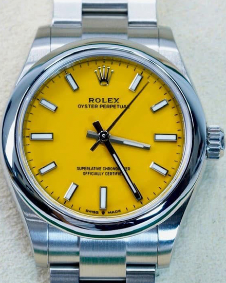 2021 Rolex Oyster Perpetual 31MM Yellow Dial Oyster Bracelet (277200)
