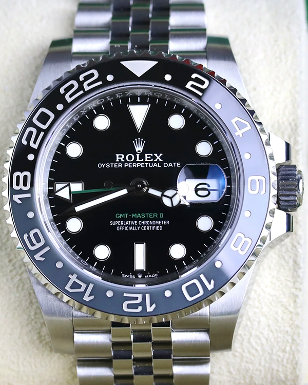 2024 Rolex GMT-Master II "Bruce Wayne" 40MM Black Dial Jubilee Bracelet (126710GRNR)