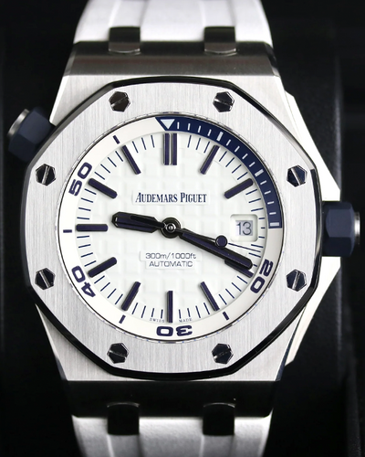 Audemars Piguet Royal Oak Offshore Diver 42MM White Dial Rubber Strap (15710ST.OO.A010CA.01)