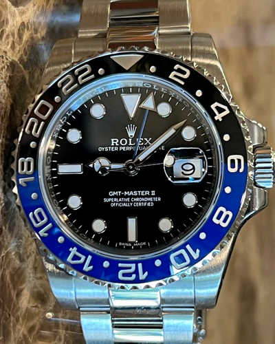 2017 Rolex GMT-Master II "Batman" 40MM Black Dial Oyster Bracelet (116710BLNR)