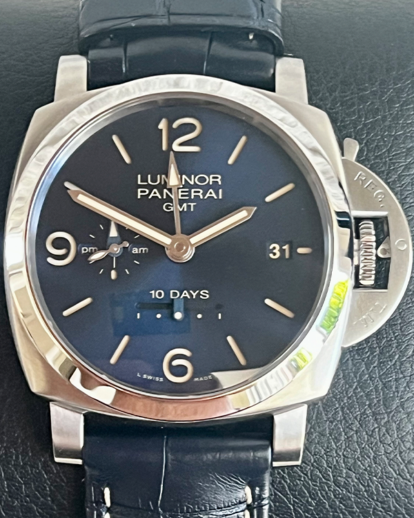 Panerai Luminor 1950 10 Days GMT L.E. 44MM Blue Dial Leather Strap (PAM00986)