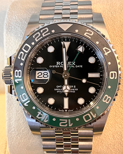 2023 Rolex GMT-Master II "Sprite" 40MM Black Dial Steel Bracelet (126720VTNR)