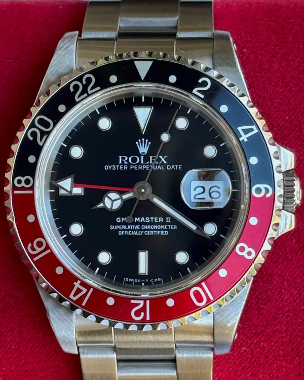 No Reserve - 1991 Rolex GMT-Master II "Coke" 40MM Black Dial Steel Bracelet (16710)