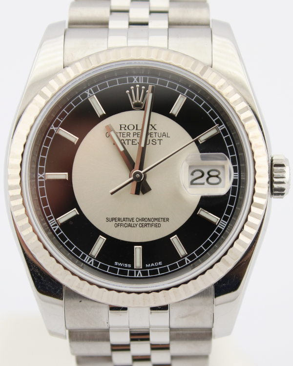 2013 Rolex Datejust 36MM Black Tuxedo Dial Jubilee Bracelet (116234)