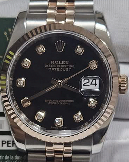 2015 Rolex Datejust 36MM Black Dial Two-Tone Jubilee Bracelet (116231)