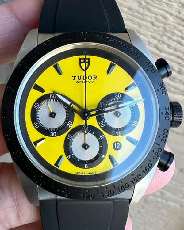 Tudor Fastrider Chronograph 42MM Yellow Dial Rubber Strap (42010N)