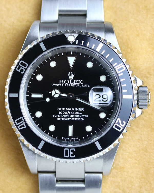 (K Serial) Rolex Submariner Date 40MM Black Dial Oyster Bracelet (16610)