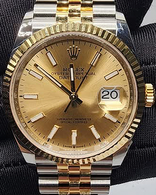 2018 Rolex Datejust 36MM Champagne Dial Two-Tone Jubilee Bracelet (126233)
