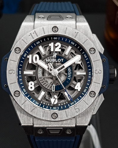 2022 Hublot Big Bang Unico GMT 45MM Skeleton Dial Rubber Strap (471.NX.7112.RX)