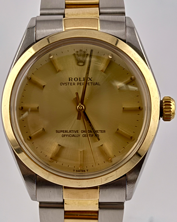 1975 Rolex Oyster Perpetual 34MM Champagne Dial Two-Tone Oyster Bracelet (1002)