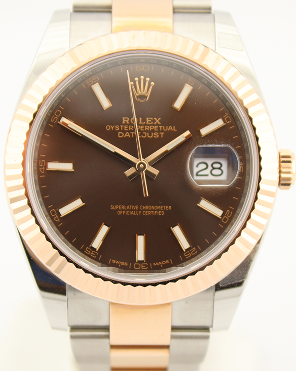 2019 Rolex Datejust 41MM Chocolate Dial Two-Tone Bracelet (126331)