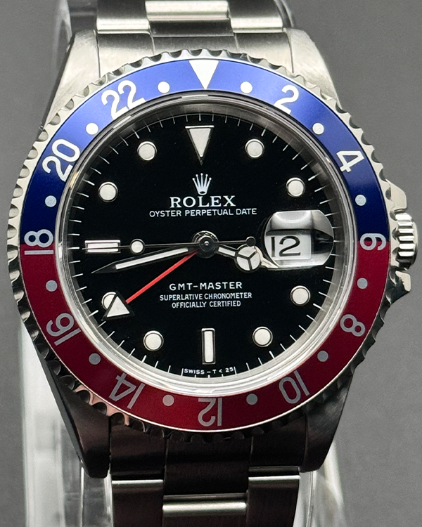 No Reserve - 1996 (T Serial) Rolex GMT-Master "Pepsi" 40MM Black Dial Steel Bracelet (16700)