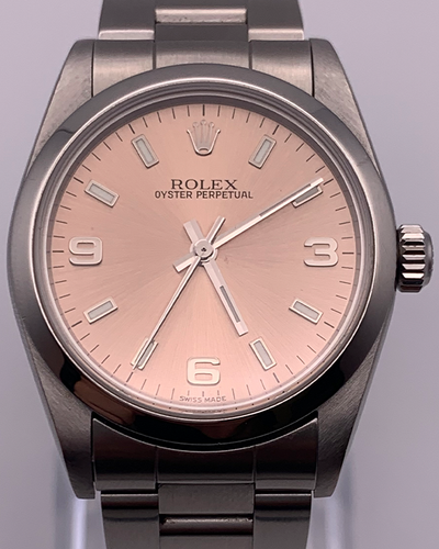 Rolex Oyster Perpetual 31MM Pink Dial Oyster Bracelet (77080)