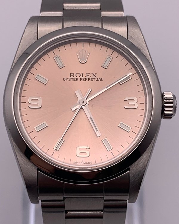 Rolex Oyster Perpetual 31MM Salmon Dial Oyster Bracelet (77080)