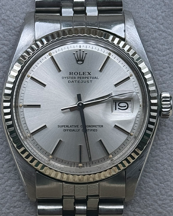 1973 (3.2 Mill Serial) Rolex Datejust 36MM Grey Dial Jubilee Bracelet (1601)