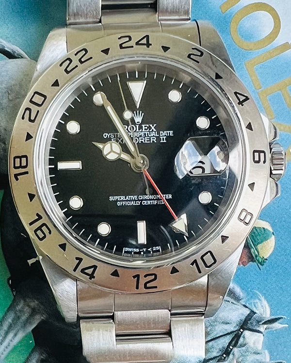 Rolex Explorer II 40MM Black Dial Oyster Bracelet (16570)