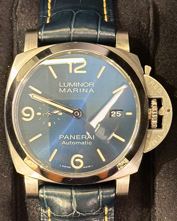 Panerai Luminor Marina 44MM Blue Dial Leather Strap (PAM01313)