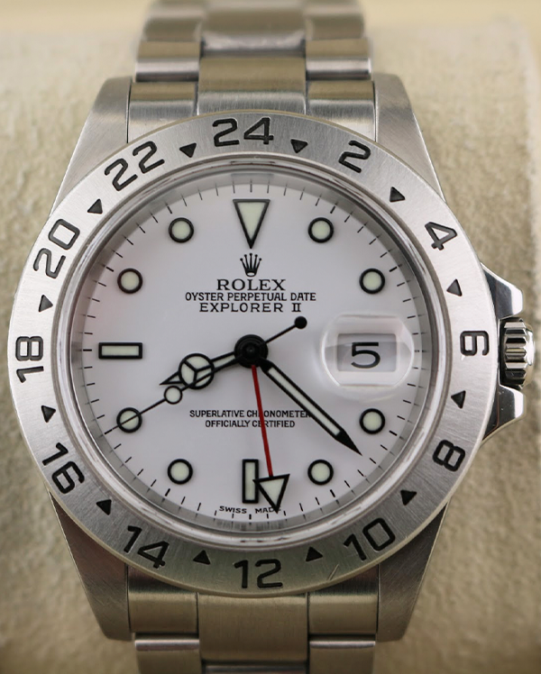 2000 (P Serial) Rolex Explorer II "Polar" 40MM White Dial Oyster Bracelet (16570)