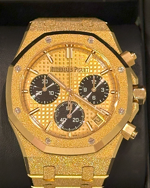 Audemars Piguet Royal Oak Chronograph 41MM Gold Dial Yellow Gold Bracelet (26240BA)