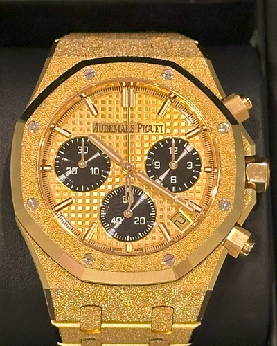 Audemars Piguet Royal Oak Chronograph 41MM Gold Dial Yellow Gold Bracelet (26240BA)