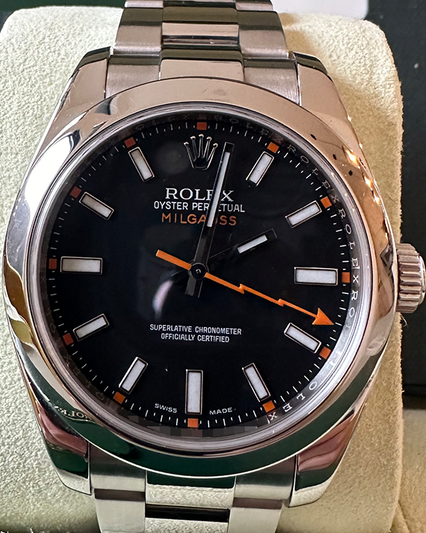 No Reserve - 2014 Rolex Milgauss 40MM Black Dial Steel Bracelet (116400)