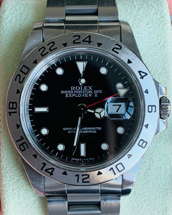 1996 Rolex Explorer II 40MM Black Dial Steel Bracelet (16570)