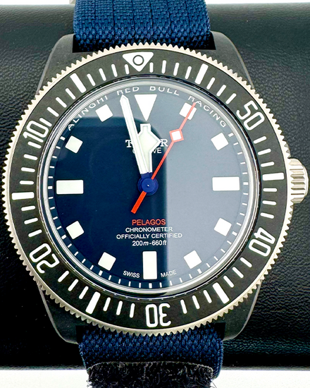 No Reserve - 2024 Tudor Pelagos FXD "Alinghi Red Bull Racing Edition" 42MM Blue Dial Textile Strap (25707KN)