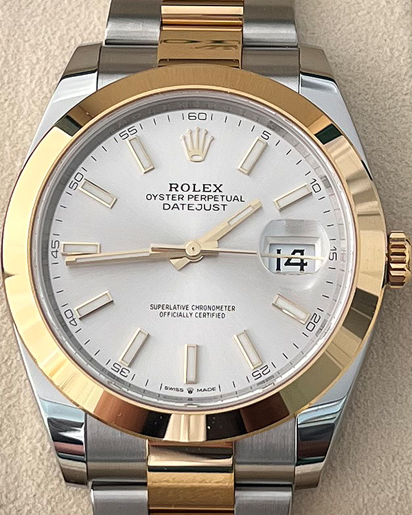 2022 Rolex Datejust 41MM Silver Dial Two-Tone Oyster Bracelet (126303)