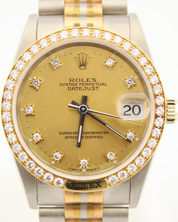 Rolex Lady-Datejust 31MM Champagne Dial Tridor President Bracelet (68149)