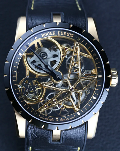Roger Dubuis Excalibur "Canelo" Limited Edition 42MM Skeleton Dial Leather Strap (RDDBEX0794)