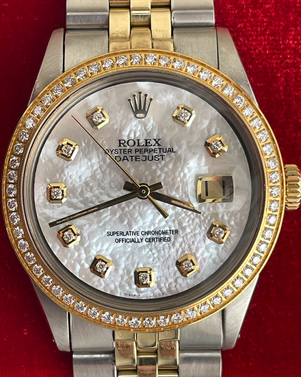 Rolex Datejust 36MM Aftermarket Mother of Pearl Dial Two-Tone Jubilee Bracelet (1601)