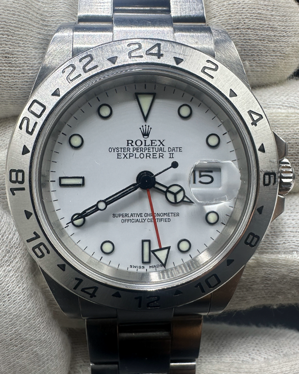 Rolex Explorer II "Polar" 40MM White Dial Oyster Bracelet (16570)