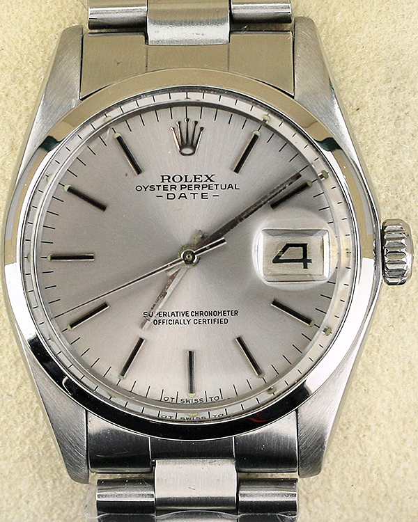 1978 (5.5 Mill. Serial) Rolex Oyster Perpetual Date 34MM Silver Dial Oyster Bracelet (1500)