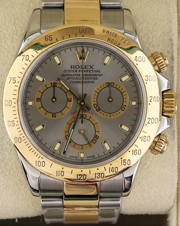 2000 (P Serial) Rolex Cosmograph Daytona 40MM Slate Dial Two-Tone Oyster Bracelet (116523)