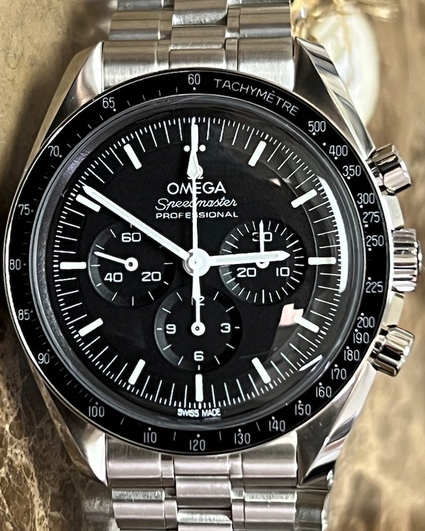 2022 Omega  Speedmaster Moonwatch Professional 42MM Black Dial Steel Bracelet (310.30.42.50.01.001)