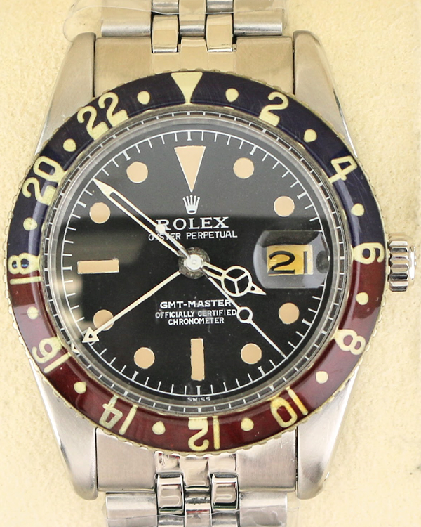 1959 (427K Serial) Rolex GMT-Master "Bakelight Pepsi" 40MM  Black Dial Jubilee Bracelet (6542)