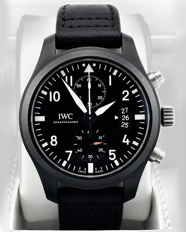 2015 IWC Pilot Chronograph Top Gun Ceramic Black Dial (IW388007)