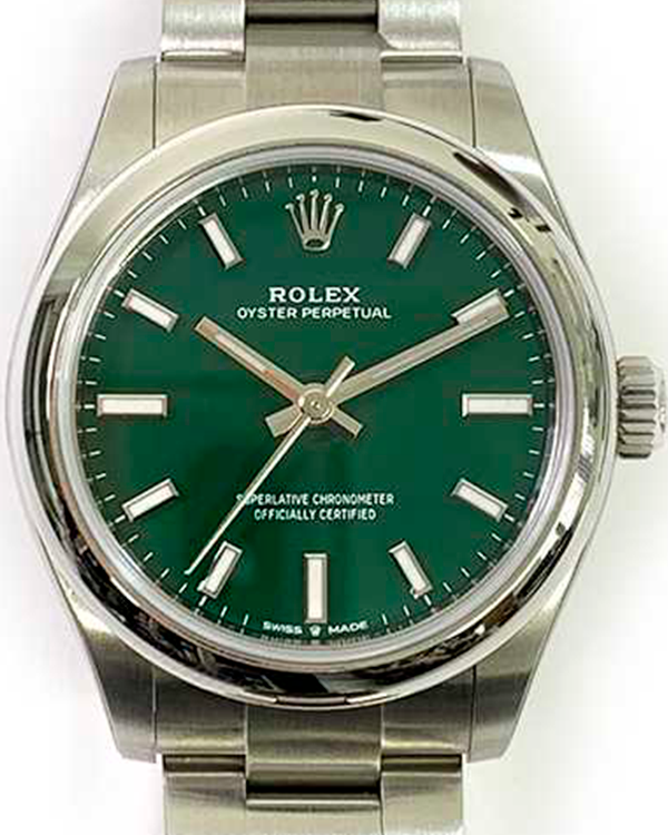 2021 Rolex Oyster Perpetual 31MM Green Dial Oyster Bracelet (277200)