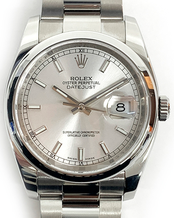 2013 Rolex Datejust 36MM Silver Dial Oyster Bracelet (116200)