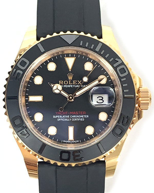 2017 Rolex Yacht-Master 40MM Black Dial Oysterflex Strap (116655)