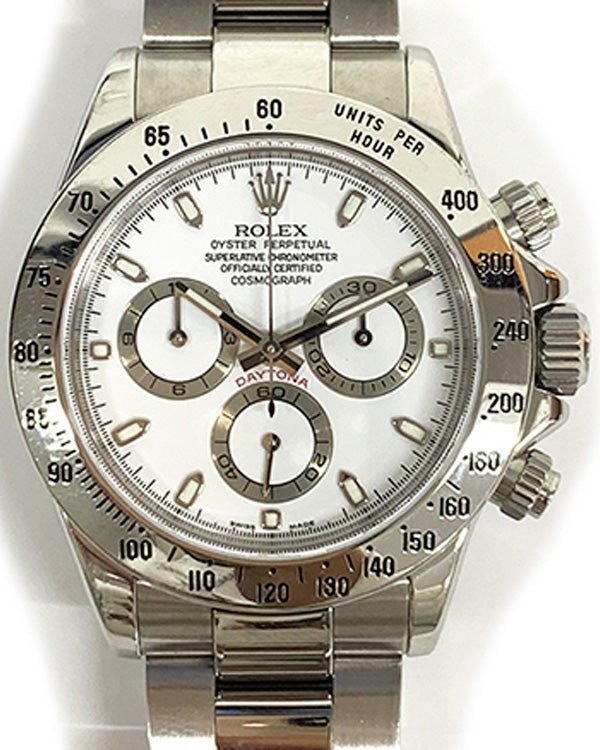 2006 Rolex Cosmograph Daytona 40MM White Dial Steel Bracelet (116520)