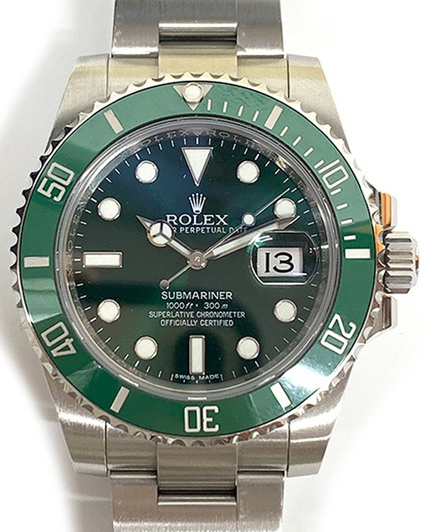 2015 Rolex Submariner Date “Hulk” 40MM Green Dial Oyster Bracelet (116610LV)